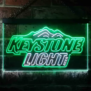 Keystone Light Mountain Logo Neon-Like LED Sign