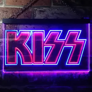 Kiss Banner Neon-Like LED Sign