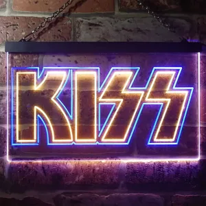 Kiss Banner Neon-Like LED Sign