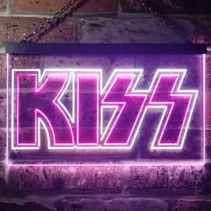 Kiss Banner Neon-Like LED Sign