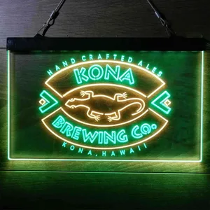Kona Brewing Co. Handcrafted Ales Neon-Like LED Sign