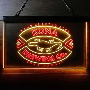 Kona Brewing Co. Handcrafted Ales Neon-Like LED Sign