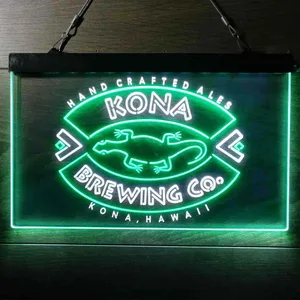Kona Brewing Co. Handcrafted Ales Neon-Like LED Sign