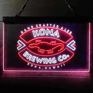Kona Brewing Co. Handcrafted Ales Neon-Like LED Sign