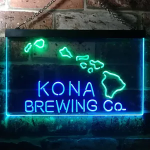 Kona Brewing Co. Map Neon-Like LED Sign