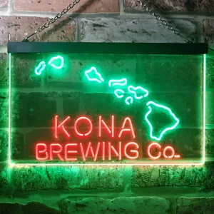 Kona Brewing Co. Map Neon-Like LED Sign