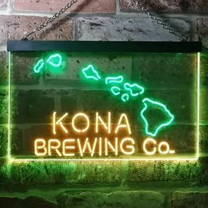 Kona Brewing Co. Map Neon-Like LED Sign