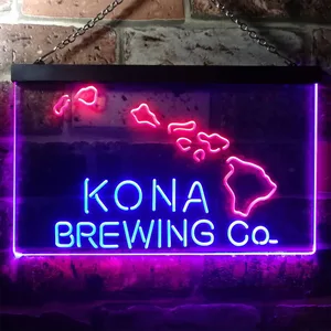 Kona Brewing Co. Map Neon-Like LED Sign