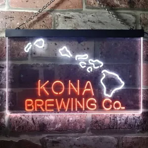 Kona Brewing Co. Map Neon-Like LED Sign