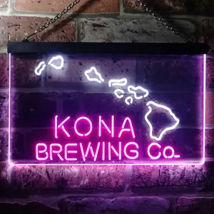 Kona Brewing Co. Map Neon-Like LED Sign