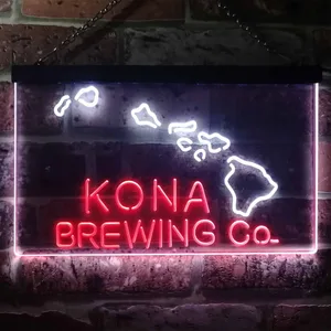 Kona Brewing Co. Map Neon-Like LED Sign