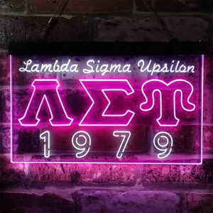 Lambda Sigma Upsilon 1979 Neon-Like LED Sign