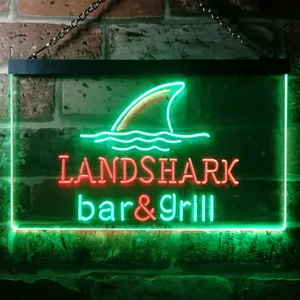 Landshark Lager - Bar and Grill Sharkfin Neon-Like LED Sign