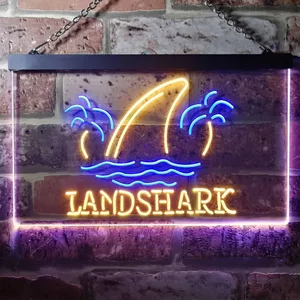 Landshark Lager - Sharkfin 2 Neon-Like LED Sign