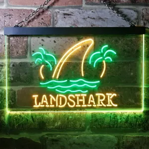 Landshark Lager - Sharkfin 2 Neon-Like LED Sign
