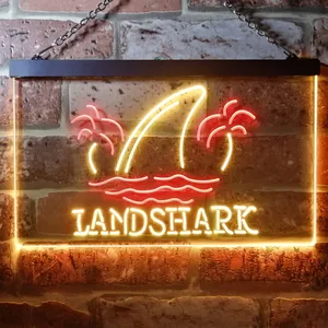 Landshark Lager - Sharkfin 2 Neon-Like LED Sign