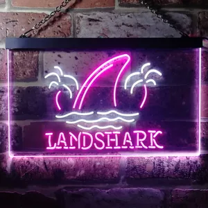 Landshark Lager - Sharkfin 2 Neon-Like LED Sign