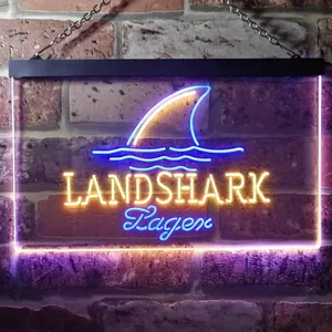Landshark Lager - Sharkfin Neon-Like LED Sign