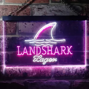 Landshark Lager - Sharkfin Neon-Like LED Sign