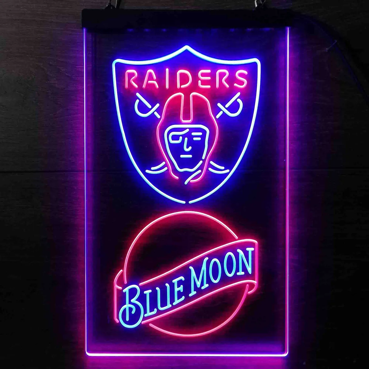 Las Vegas Raiders Blue Moon Neon-Like LED Sign