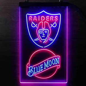 Las Vegas Raiders Blue Moon Neon-Like LED Sign