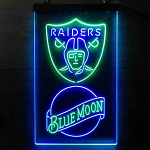 Las Vegas Raiders Blue Moon Neon-Like LED Sign