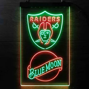 Las Vegas Raiders Blue Moon Neon-Like LED Sign