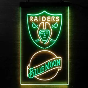 Las Vegas Raiders Blue Moon Neon-Like LED Sign