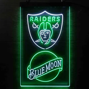 Las Vegas Raiders Blue Moon Neon-Like LED Sign