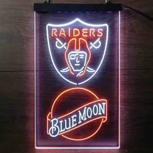 Las Vegas Raiders Blue Moon Neon-Like LED Sign