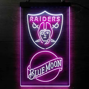 Las Vegas Raiders Blue Moon Neon-Like LED Sign