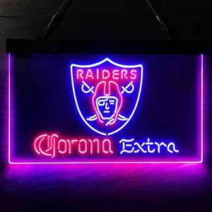 Las Vegas Raiders Corona Extra Neon-Like LED Sign