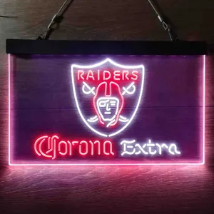 Las Vegas Raiders Corona Extra Neon-Like LED Sign