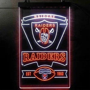 Las Vegas Raiders EST 1960 Neon-Like LED Sign