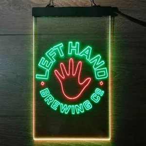 Left Hand Brewing Company Hand Logo Neon-Like LED Sign