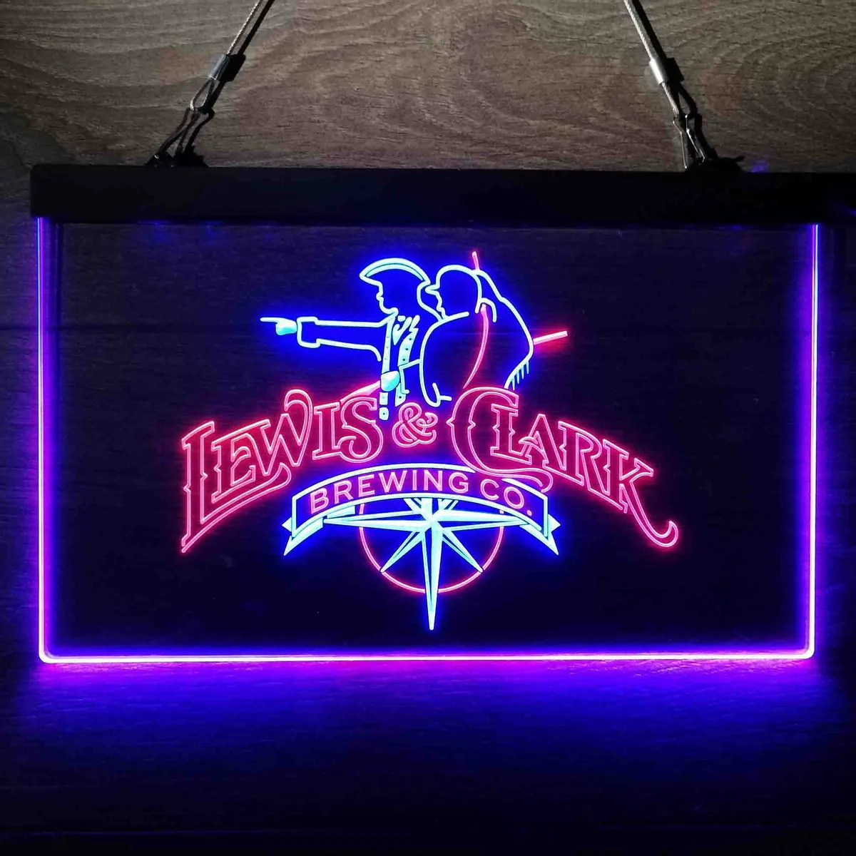 Lewis & Clark Brewing Co. Vintage Logo Neon-Like LED Sign