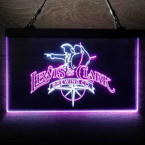Lewis & Clark Brewing Co. Vintage Logo Neon-Like LED Sign