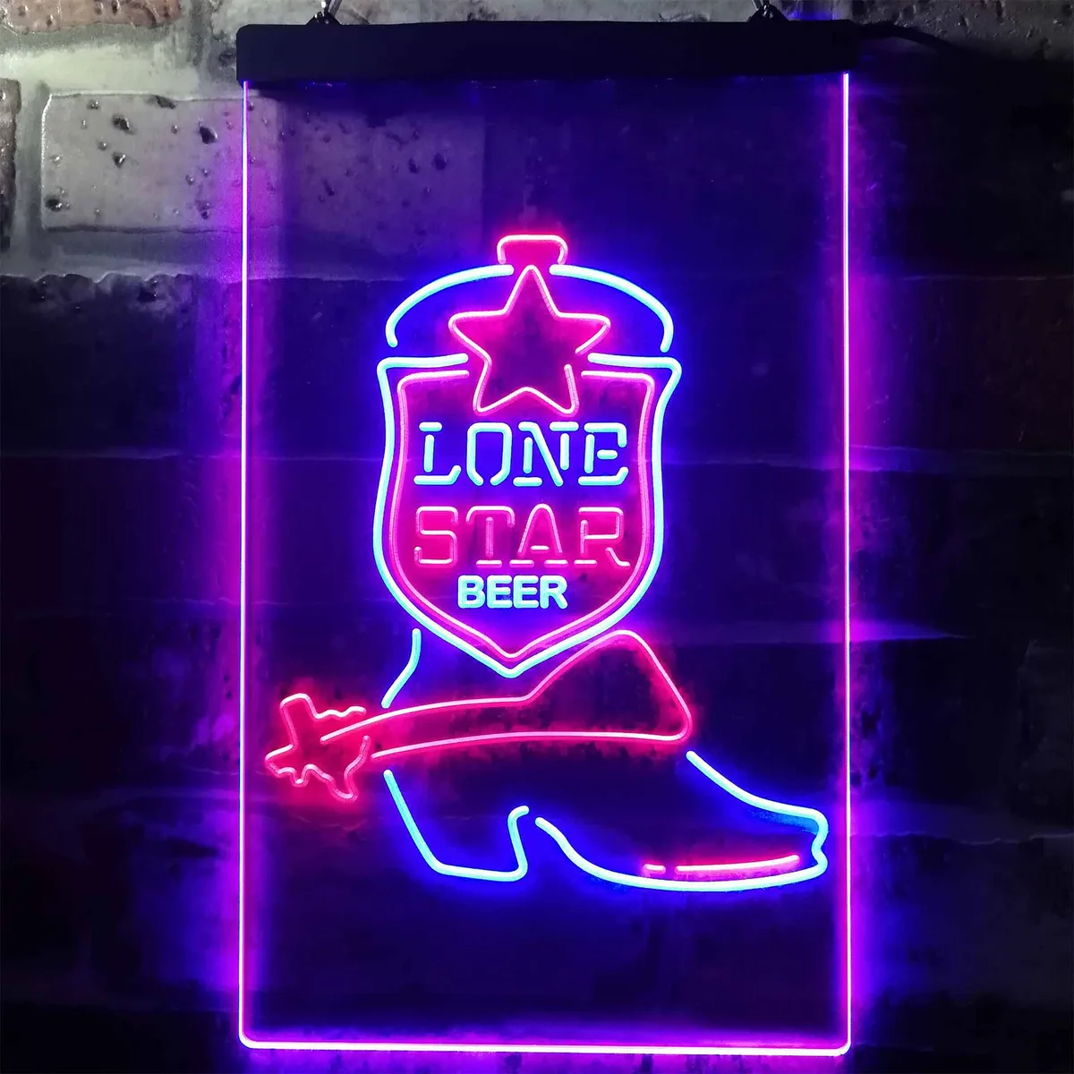 Lone Star Beer - Shoe Neon-Like LED Sign