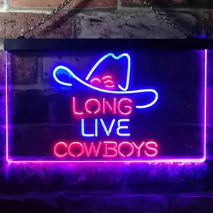 Long Live Cowboys Logo Neon-Like LED Sign