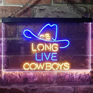 Long Live Cowboys Logo Neon-Like LED Sign