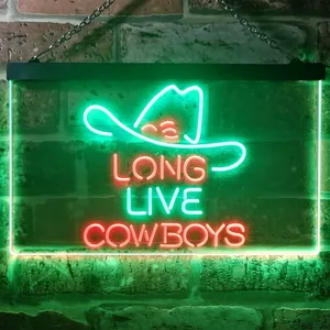 Long Live Cowboys Logo Neon-Like LED Sign