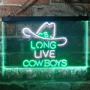 Long Live Cowboys Logo Neon-Like LED Sign