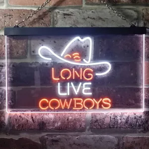 Long Live Cowboys Logo Neon-Like LED Sign