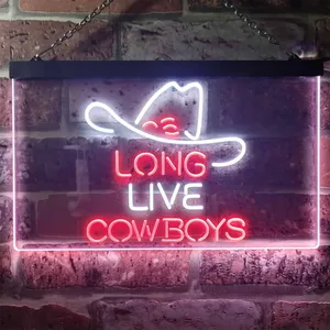 Long Live Cowboys Logo Neon-Like LED Sign
