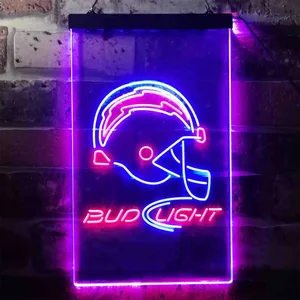 Los Angeles Chargers Bud Light Neon-Like LED Sign