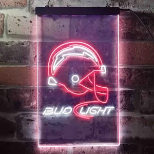 Los Angeles Chargers Bud Light Neon-Like LED Sign
