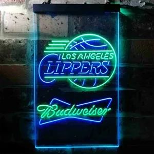 Los Angeles Clippers Budweiser Neon-Like LED Sign