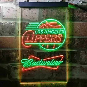 Los Angeles Clippers Budweiser Neon-Like LED Sign