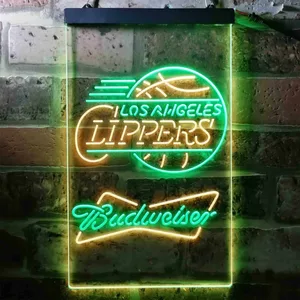 Los Angeles Clippers Budweiser Neon-Like LED Sign