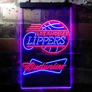 Los Angeles Clippers Budweiser Neon-Like LED Sign